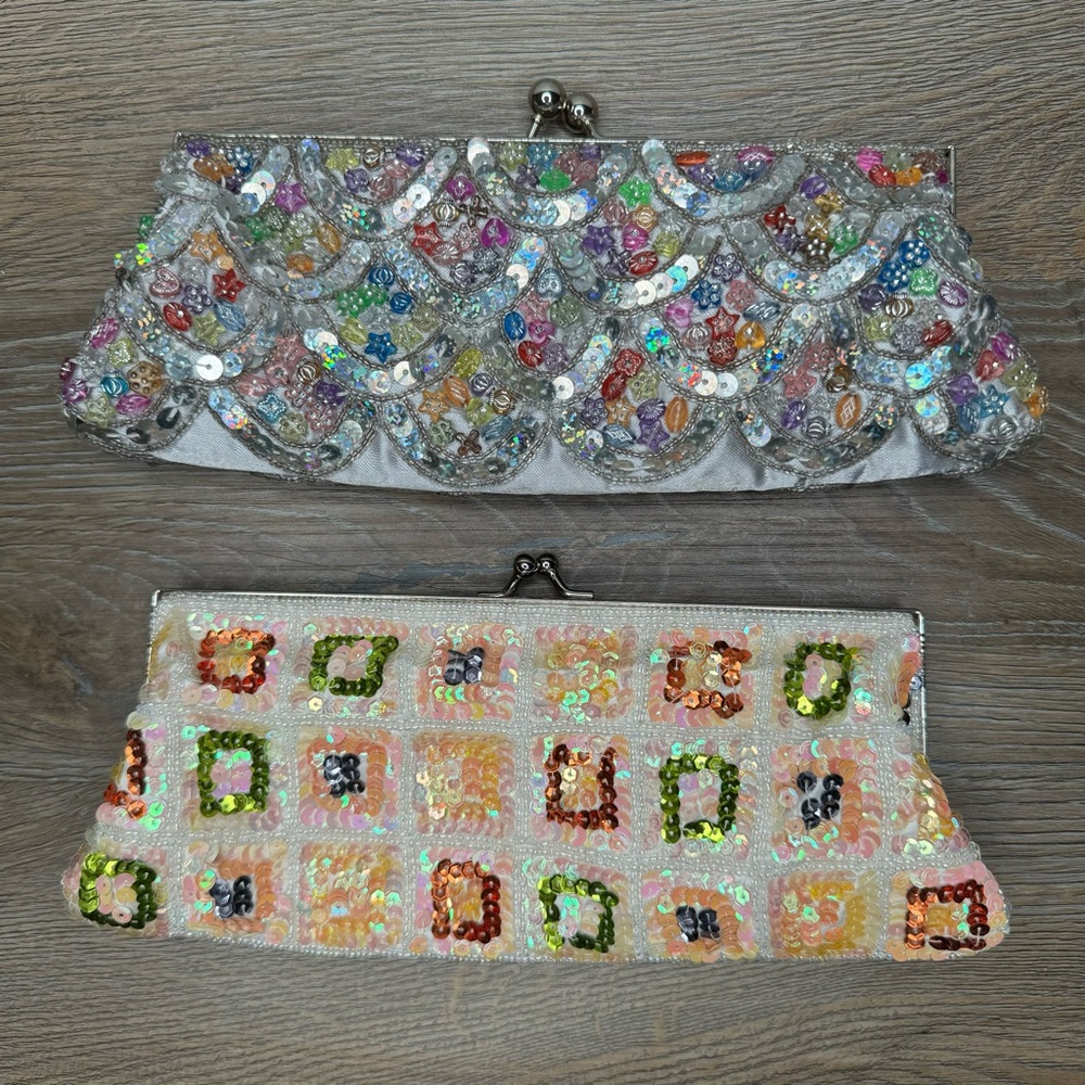 Colorful Sequin Beaded Clutch Bag Bundle
